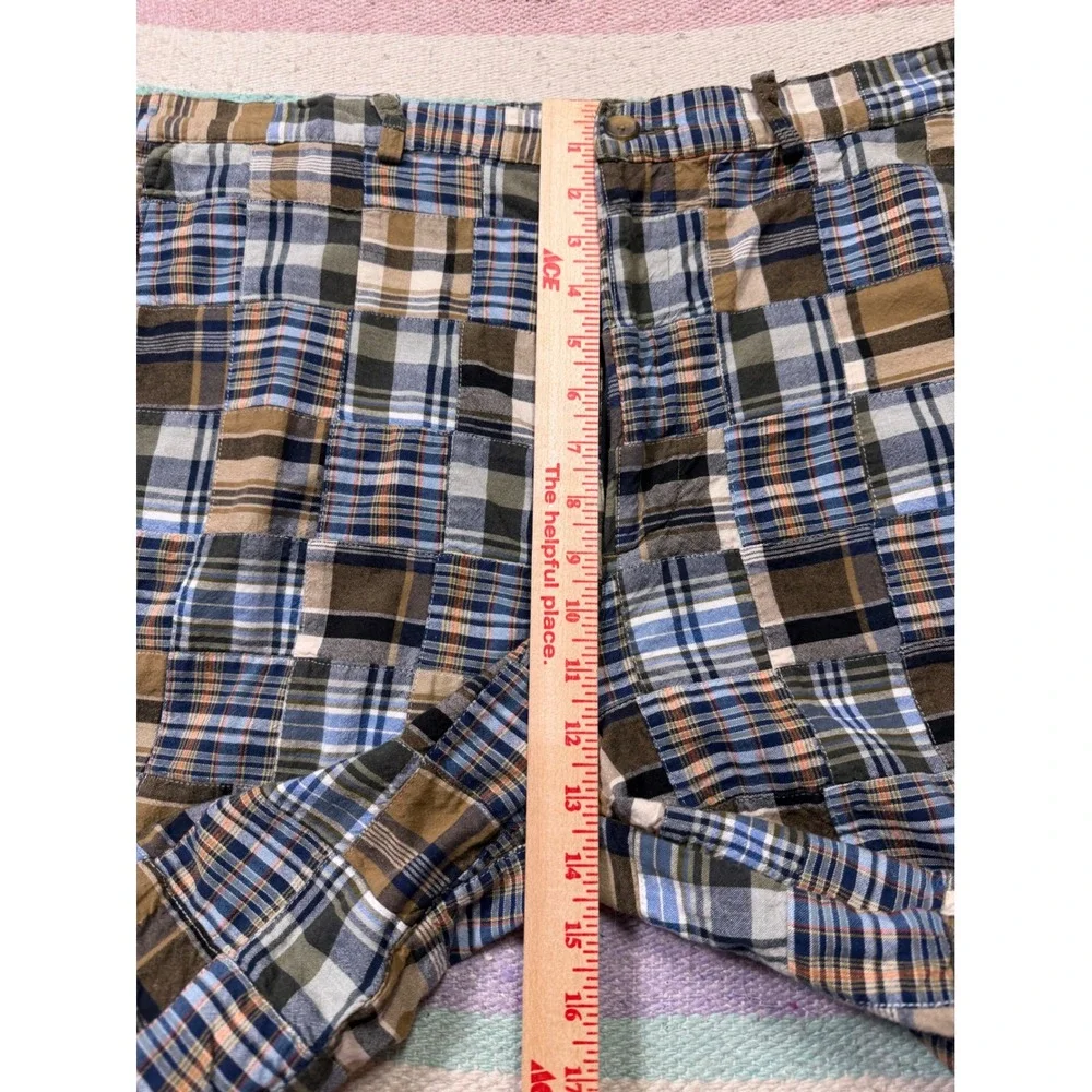 Y2K Old Navy Patchwork Madras Plaid‎ Shorts Men's 40 100% Cotton Preppy
